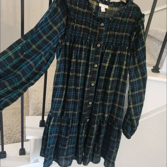 NWOT Cat & Jack Christmas Holiday Tartan Plaid Dress